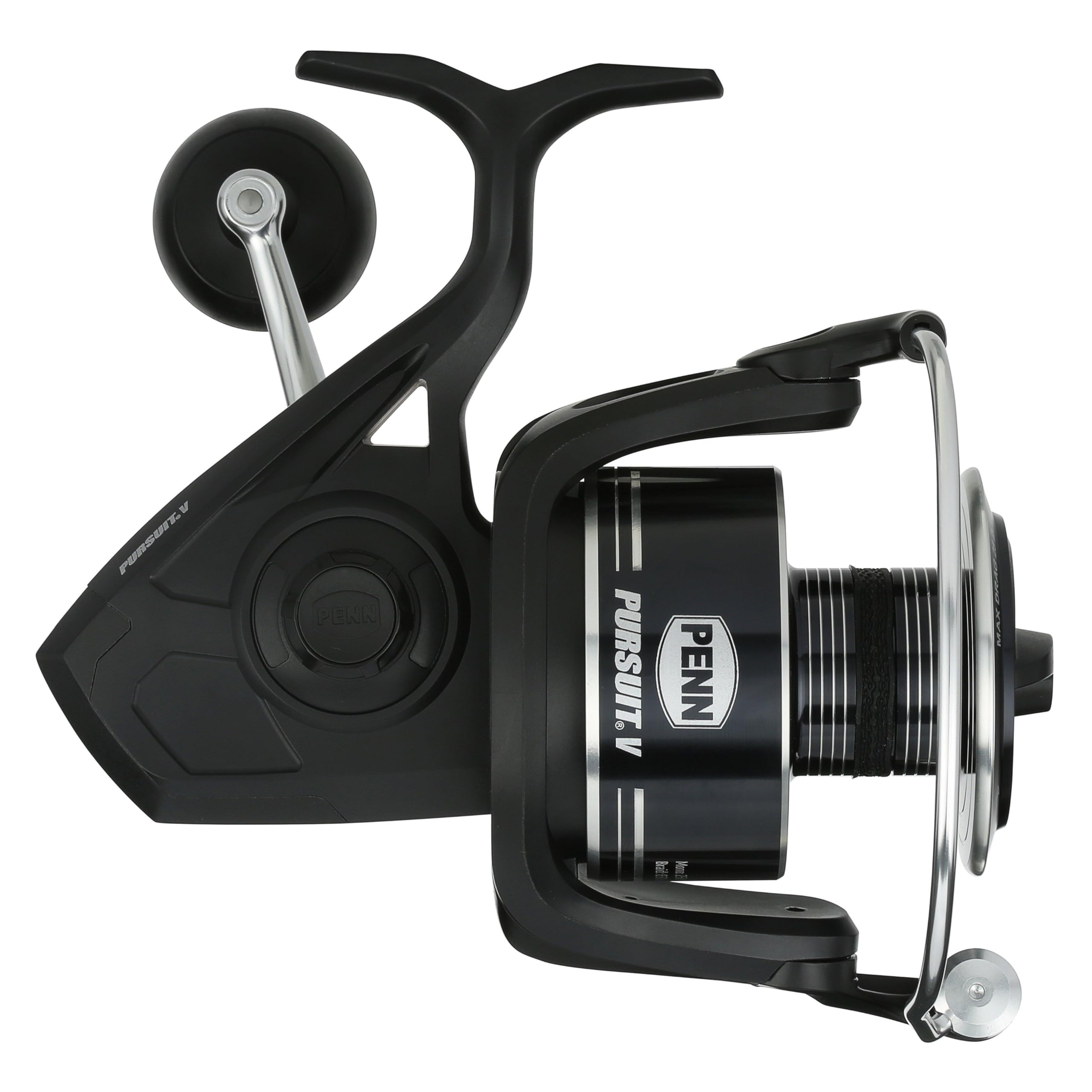 PENN Pursuit® V Kołowrotek spinningowy| Kołowrotek do połowu drapieżników w wodach słonych | Trolling, casting i łowienie na dnie | Pierścienie pojemności linki | Przełożenie 5,3:1 | 8000 | Oburęczny