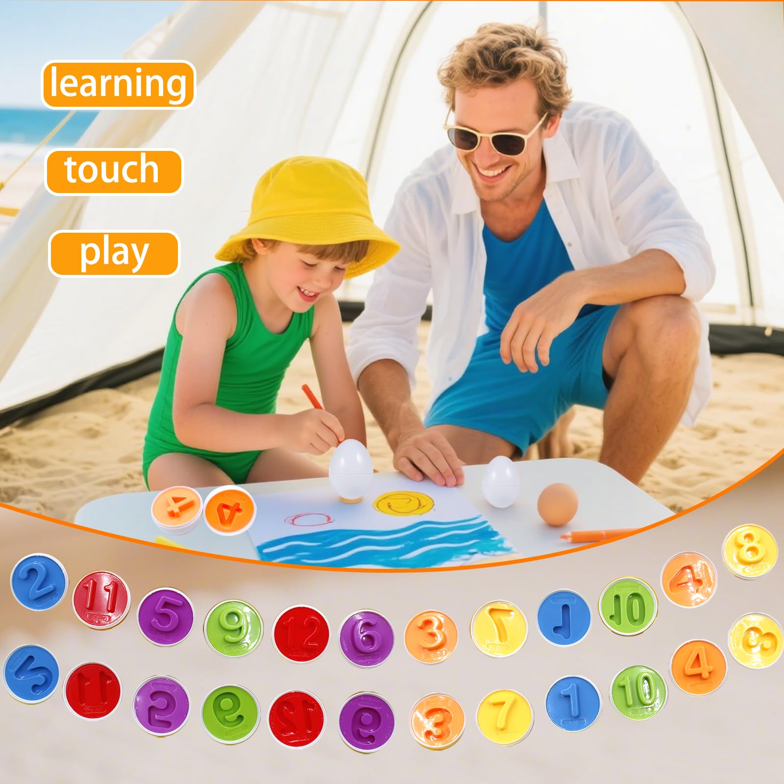 Montessori Uova Giocattolo Per Bambini 1-3 Anni – 12 Pezzi Uova Abbinate Per Colore E Forma, Gioco Educativo Pasqua - 3