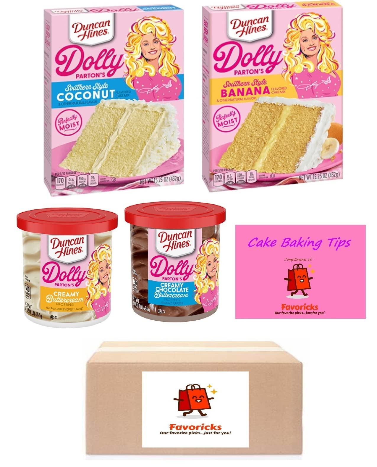 Buy Duncan Hines Dolly Parton Southern Style Cake Bundle Box Includes
