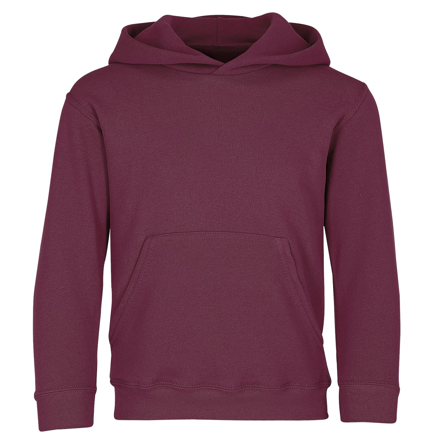 Fruit Of The Loom Boy's Pull-over Classic Pull-over Long Sleeve Hooded Sweat, Red (Burgundy), 12-13 Years (Manufacturer Size: 152)