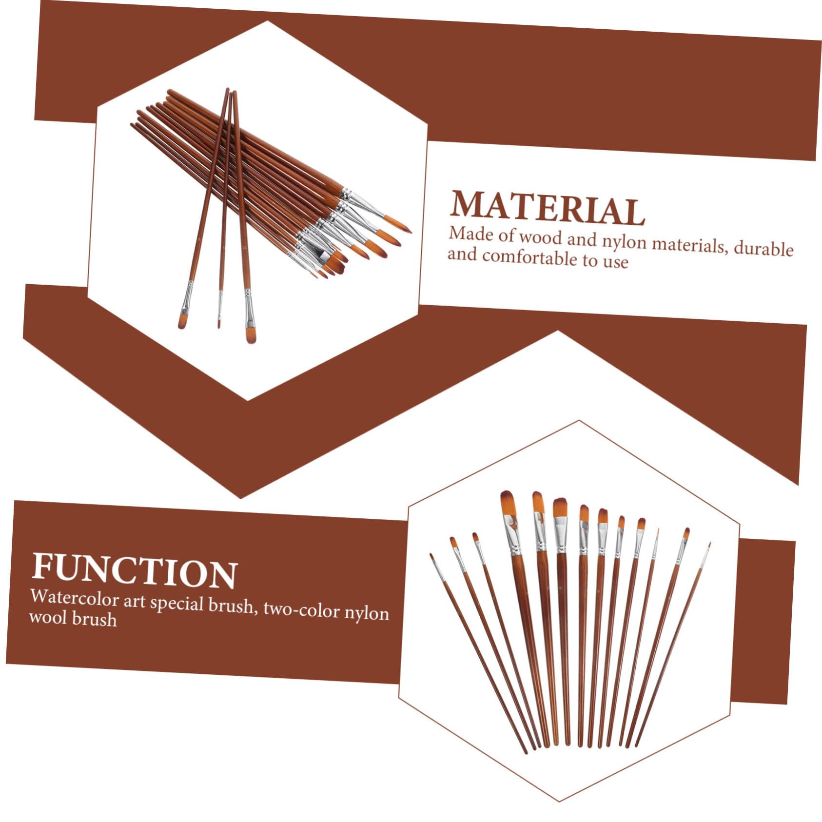 Operitacx 26 Pièces Pinceau Aquarelle Fournitures pour étudiants kit de mixologie Outil de Peinture kit Visage Fournitures de Peinture pinceaux stylos mélanger Suite Brosse Positionner Nylon
