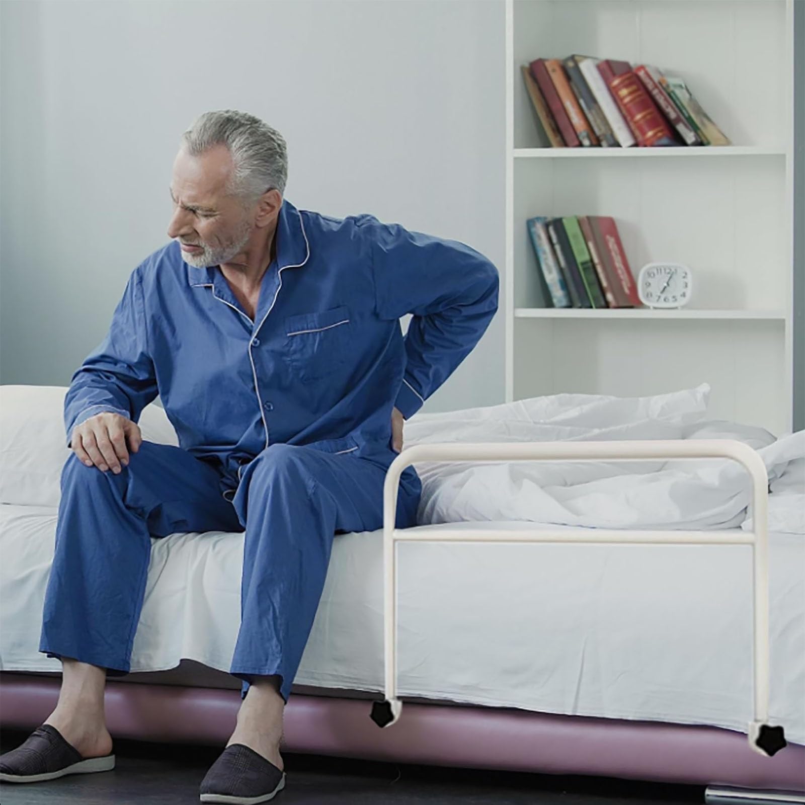 barandilla de Seguridad para Cama, Barandilla de Cama Ajustable Acero al Carbono for Adultos Mayores