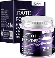 xiaoks Purple Teeth Whitening Powder: Activated Charcoal & Kaolin Clay for Stain Removal, Mint Fresh Breath, Fluoride-Free for Sensitive Teeth