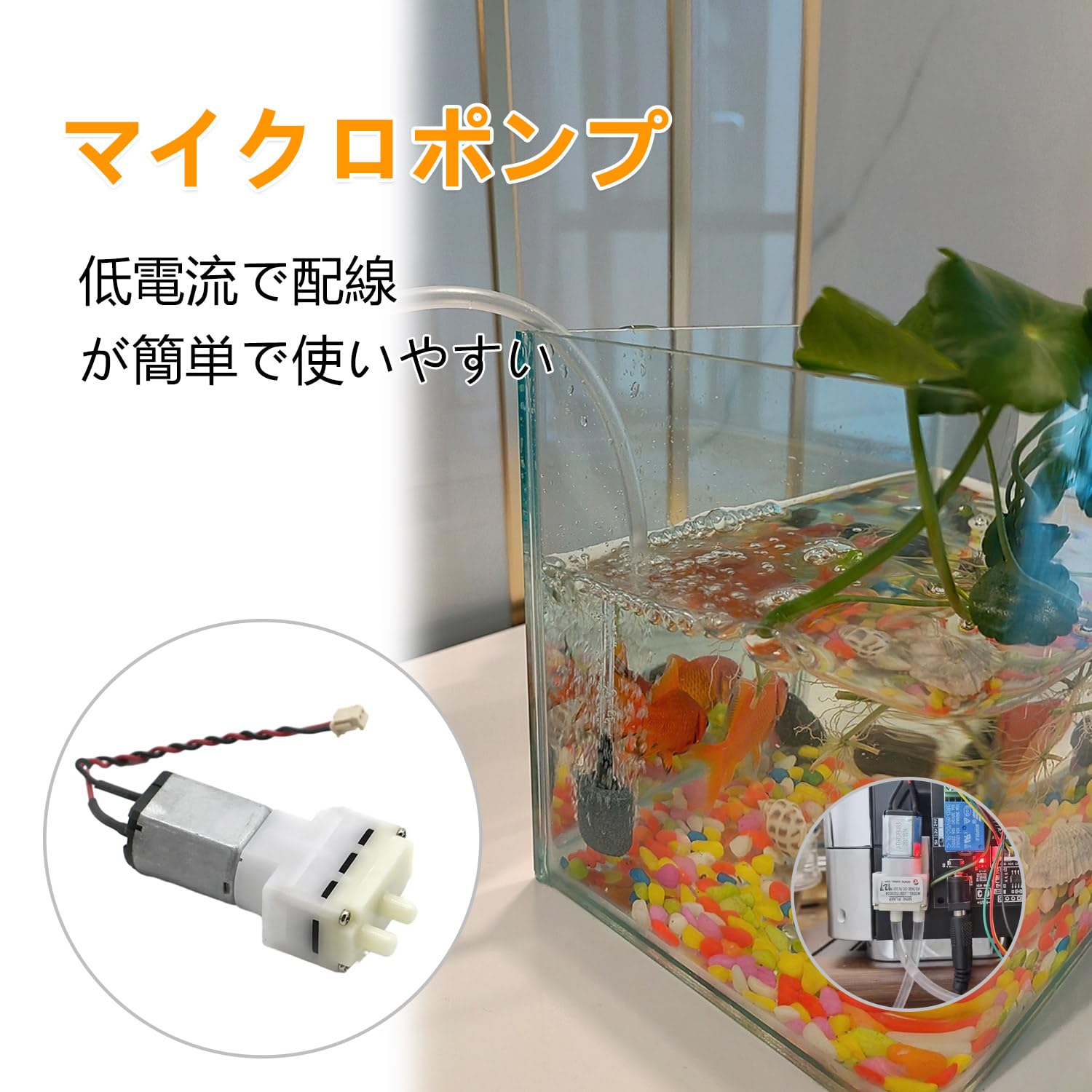 Amazon.co.jp: DC5Vミニエアーポンプモーター 水族館酸素 酸素ポンプ