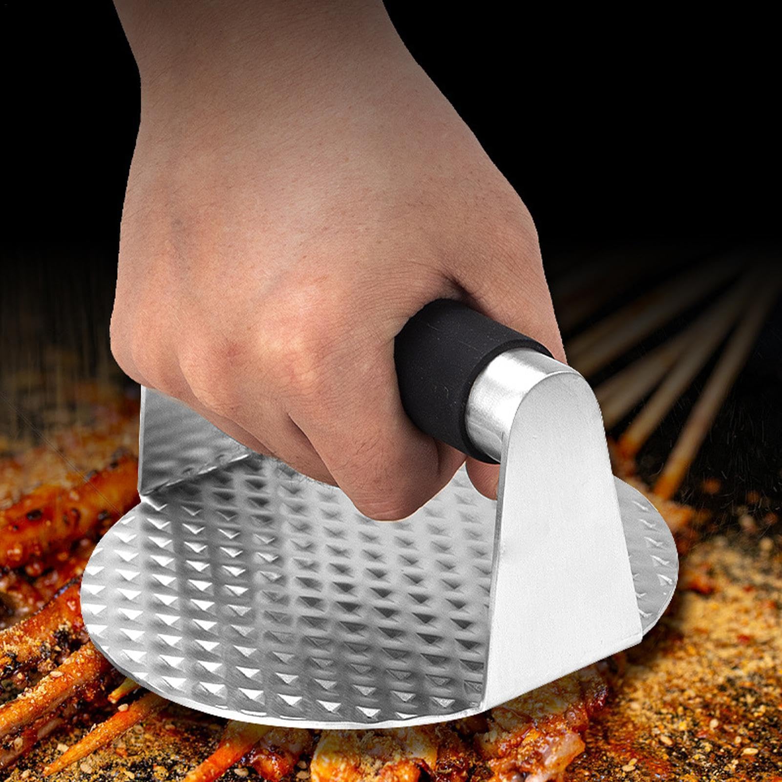 Prensa De Carne Para Culinario Acero Inoxidable Resistente | Prensa Para Bacon Smash Para Plancha, Sándwich, Cocina Al Aire Libre, Camping, Barbacoa, Desayuno, Picnic Y