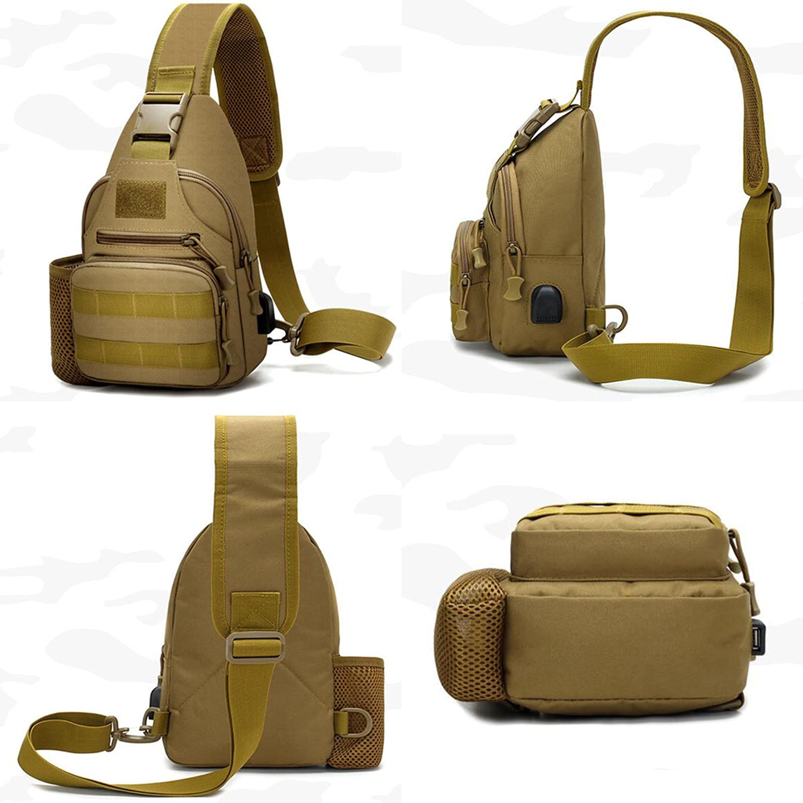 UBORSE Taktische Brusttasche – Wasserdicht, Mit Wasserflaschenhalter, MOLLE-System, Für Armee, Jagd & Outdoor UBORSE Taktische Brusttasche – Wasserdicht, Mit Wasserflaschenhalter, MOLLE-System, Für Armee, Jagd & Outdoor