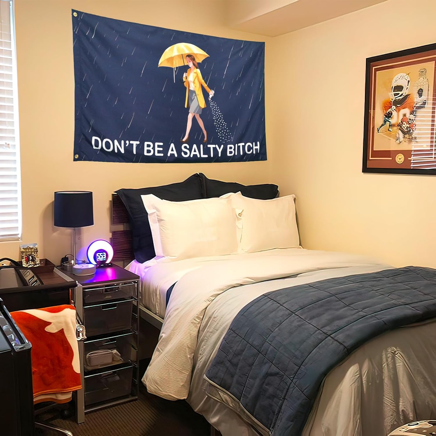 ZKflager Don't Be Salty Flag Cool Funny Flags For Room Guys Meme Banner 3x5 Feet College Dorm Bedroom Wall Man Cave Gilrs Outdoor Indoor - Image 5