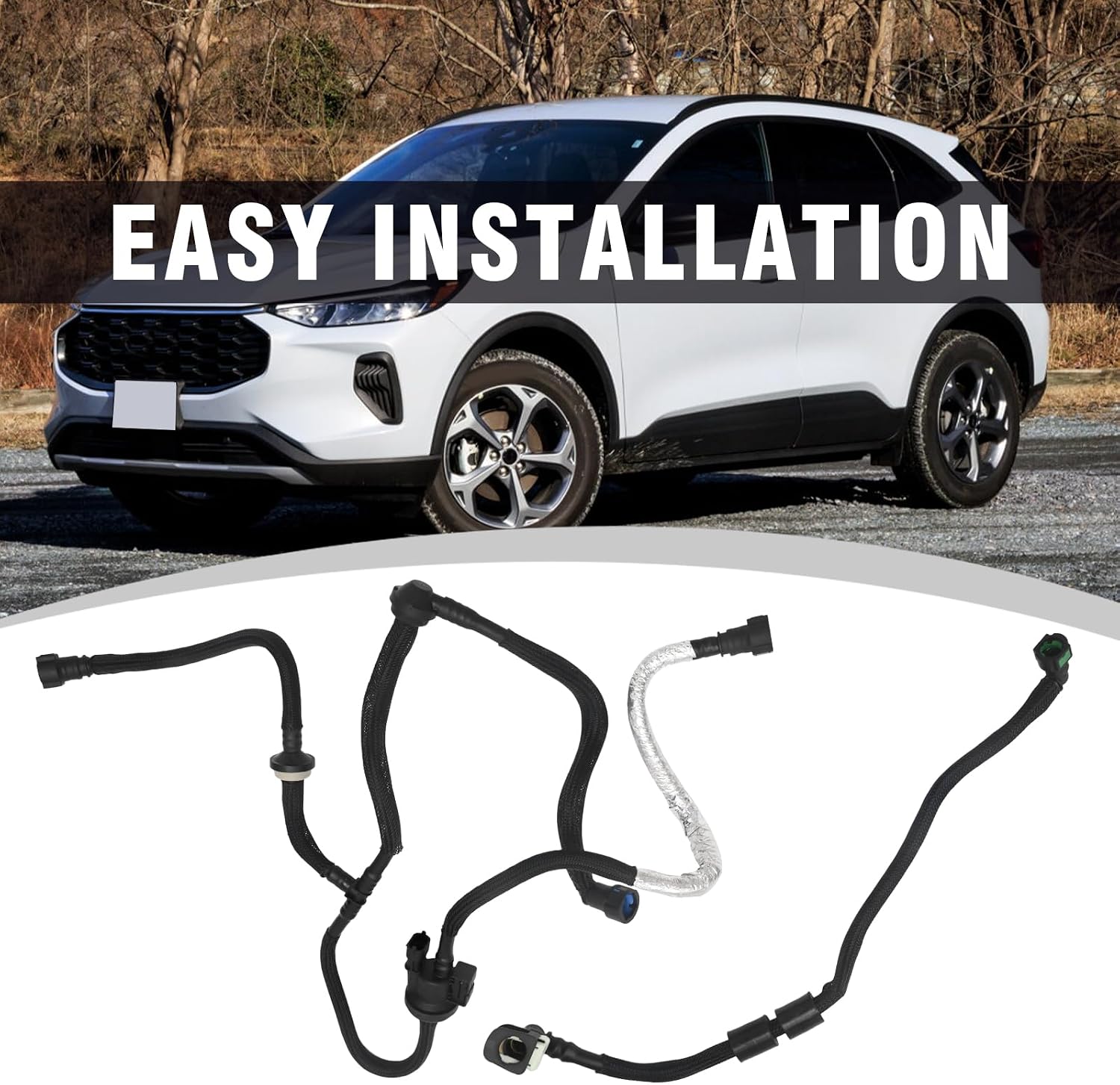 LX6Z-9D289-SJ Fuel Drain Tank Hose, Replacement for Ford Escape 1.5L 2020-2025 & Bronco Sport 1.5L 2021-2025, Replaces LX6Z-9D289-B, LX6Z-9D289-SB, LX6Z-9D289-SD, LX6Z-9D289-SE