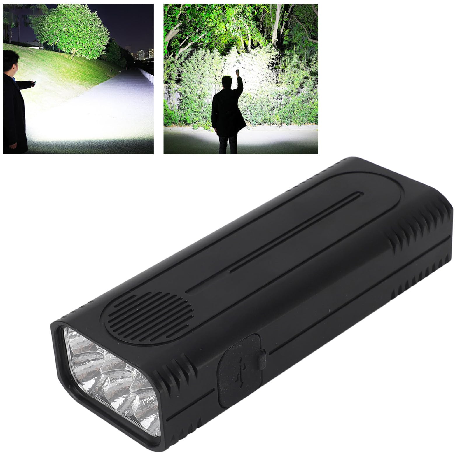 Torcia Elettrica Ricaricabile USB Piatta Portatile Alti 10000LM per