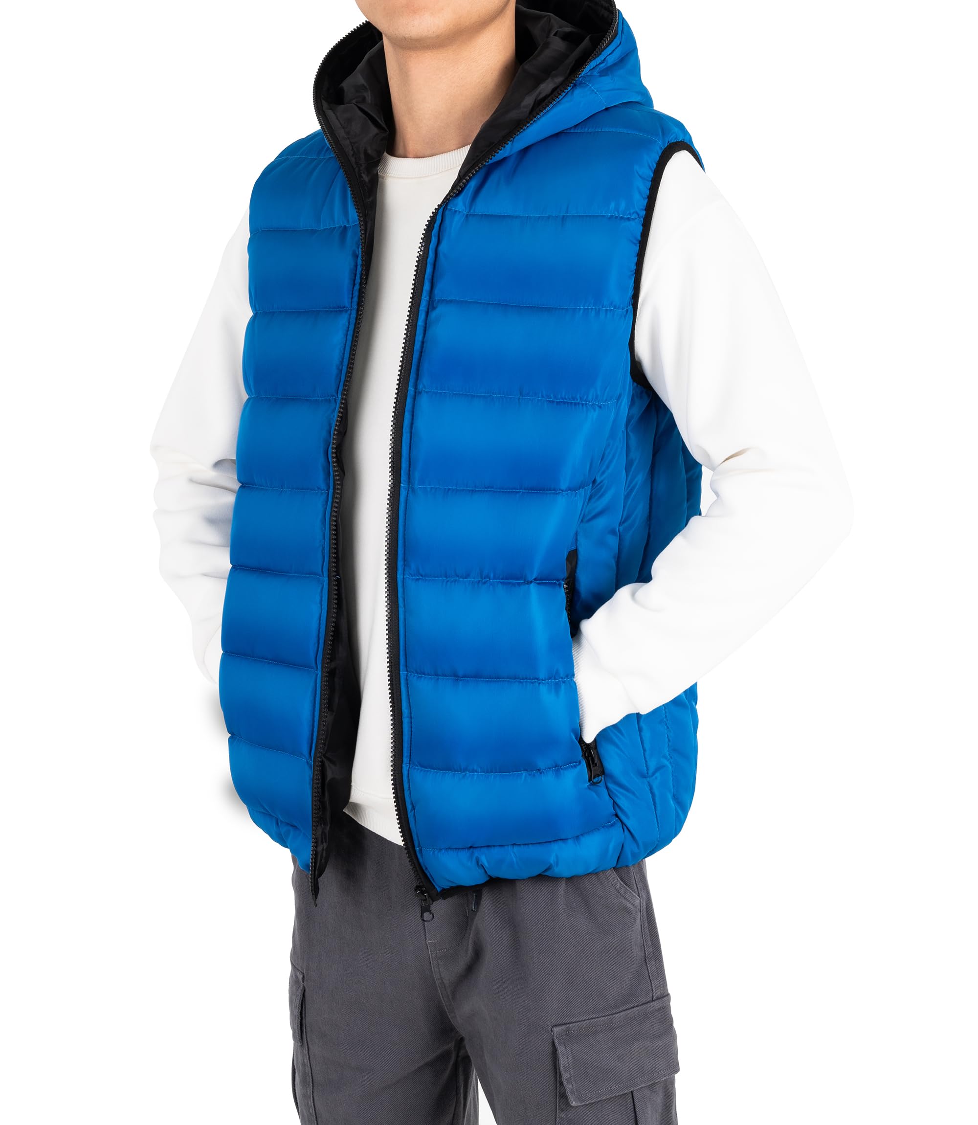 Enfant Gilet à Capuche Hiver Garçon Fille Veste sans Manche Gilet Matelassé