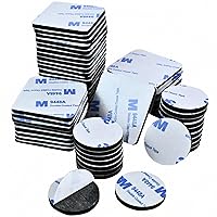 Vista 1 de Double Sided Foam Tape,Heavy Duty Mounting Tape,56Pcs 3mm thickness Self-Adhesive Tape,Super-Sticky Black Strong Pads Include Square