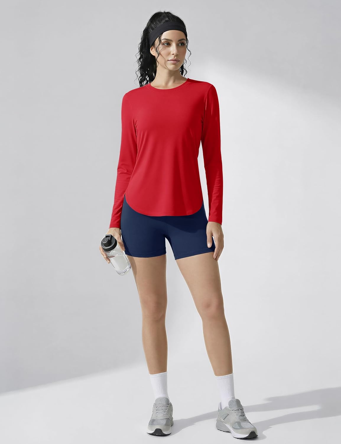 TACVASEN Women's UPF 80+ UV Shirts Long Sleeve Workout Sun Shirt Outdoor Gym Hiking Tops Breathable Lightweight - Image 3