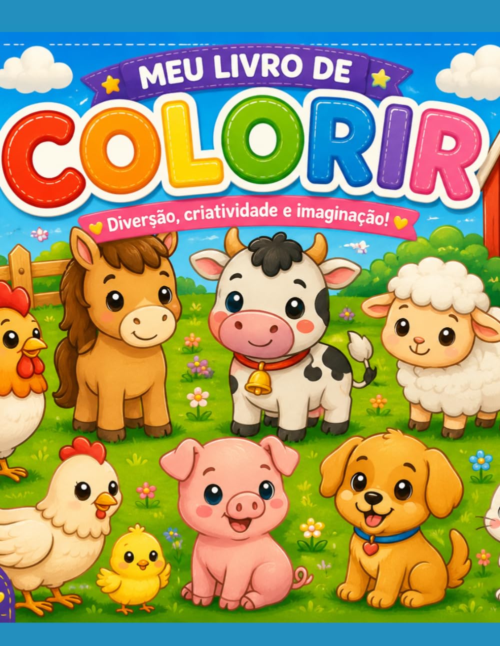 LIVRO PARA COLORIR ANIMAIS DA FAZENDINHA