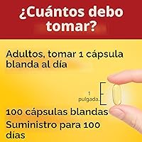 Vista 5 de Nature Made - Suplementos de aceite de pescado Omega 3, aceite de pescado Omega 3 como ésteres etílicos 1200 mg en cápsulas blandas, suplemento