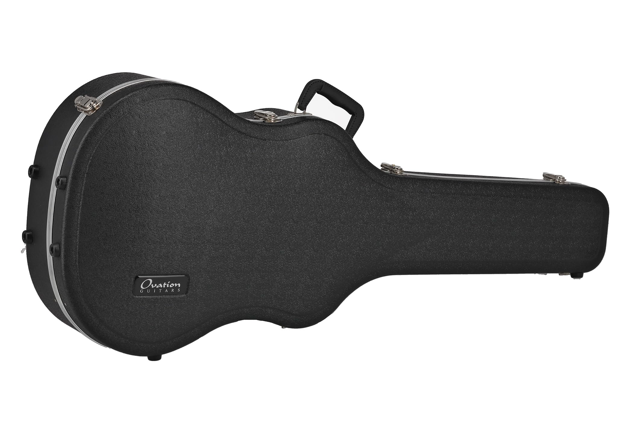 OVATION Étui de guitare ABS Case - Étui moulé original, adapté pour Super Shallow - Coque ABS - Profil en aluminium - Amortisseur de chocs - Doublure en peluche - Compartiment pour accessoires, 8117-G