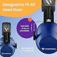 Vista 7 de Vanderfields Kids Ear Protection Earmuffs - Noise Cancelling Headphones for Kids, Autism, Toddler, Children