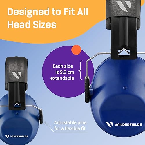 Vista 7 de Vanderfields Kids Ear Protection Earmuffs - Noise Cancelling Headphones for Kids, Autism, Toddler, Children