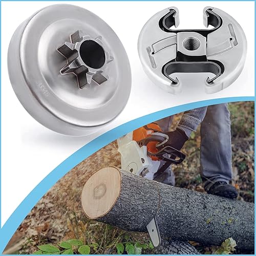 Miniatura 6 de Adefol . Kit de 8 tambor de embrague 7T de 325 pulgadas para motosierra Husqvarna 340 345 350 445 450, kit de tambor de embrague 345 con bomba de