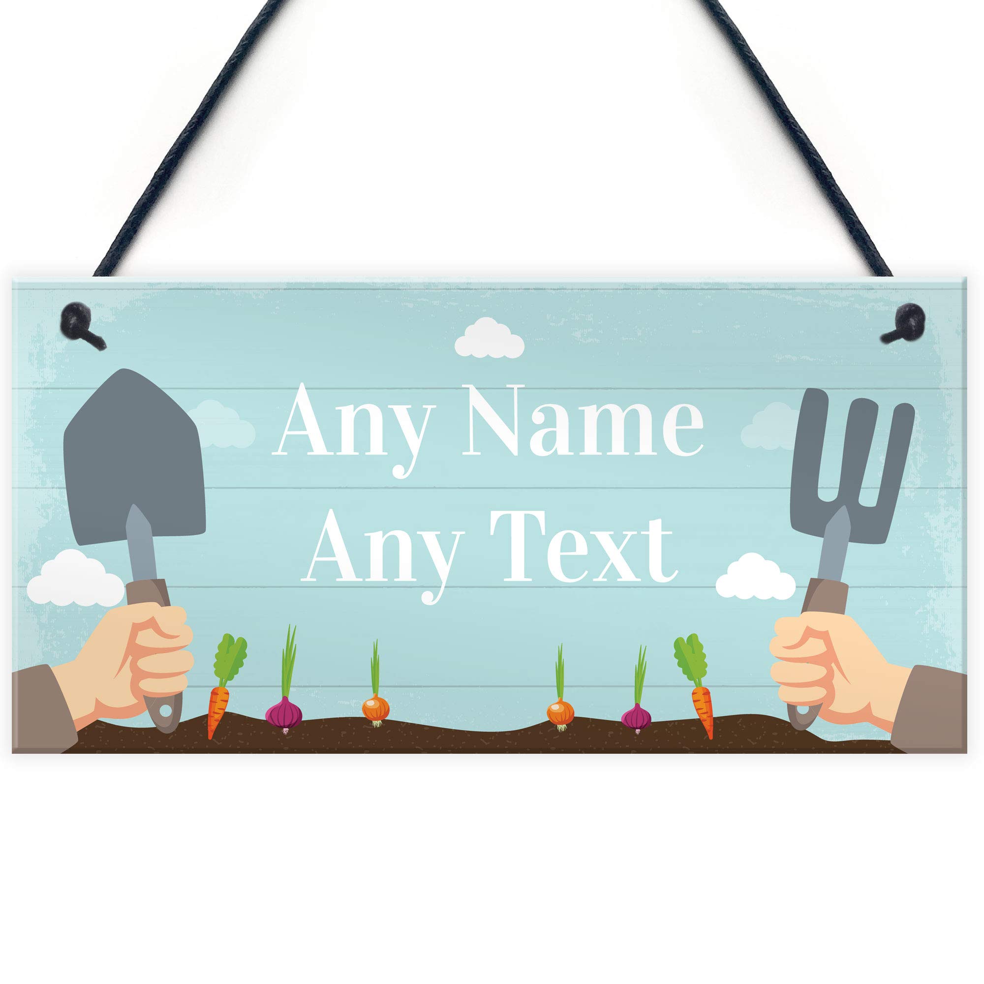 Red Ocean Allotment Sign Greenhouse Sign Garden Sign Personalised Shed Summer House Hanging Plaque