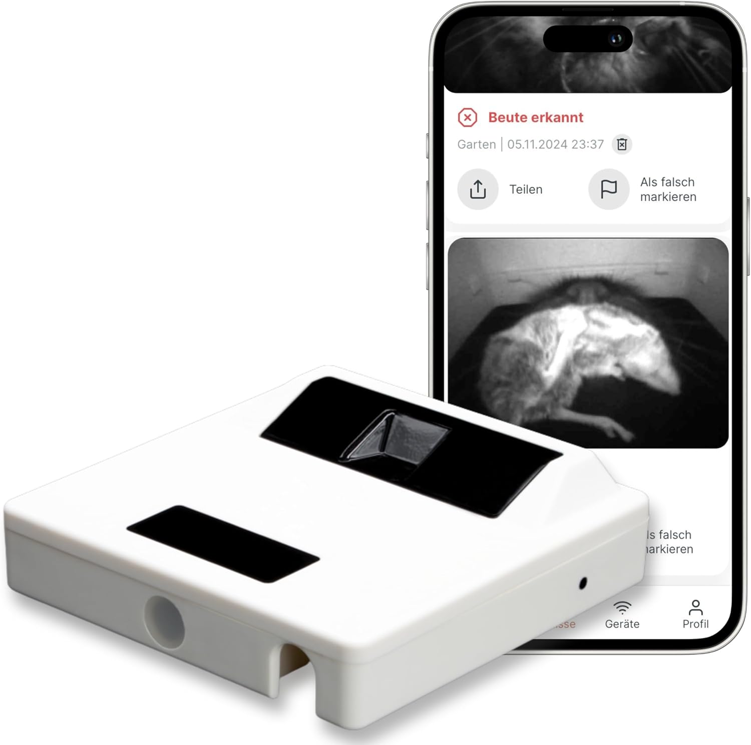ZeroMOUSE 2.0 Mouse Detection: Cat Flap Extension for Prey and Chiper Detection, Cat Flap with Mouse Detection, Cat Flap with Chip Detection, App Control Included