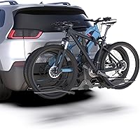 CRINDAR 2-Bike Hitch Rack for SUV/Car: 160 lbs E-Bike Carrier, Foldable Tilt-Away, Anti-Rattle, Fits 5" Fat Tires, 2" Receiver