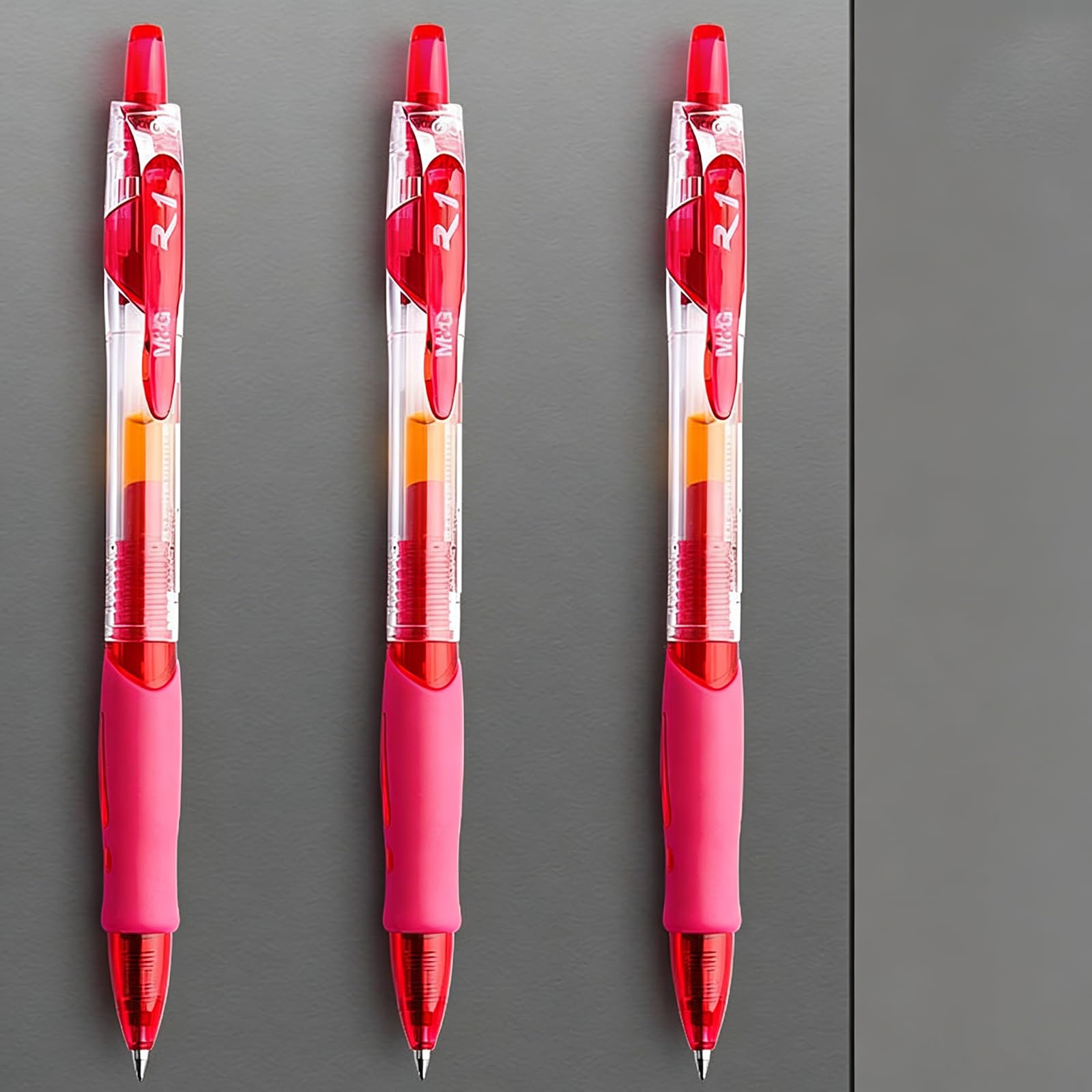 Lot de 10 stylos à encre gel, stylo à encre de 0,5 mm, stylo à encre à séchage rapide, rouge