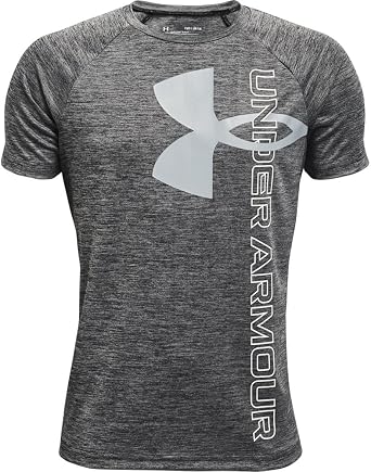 Under Armour Boys Tech Split Logo Hybrid Short-Sleeve T-shirtdisc
