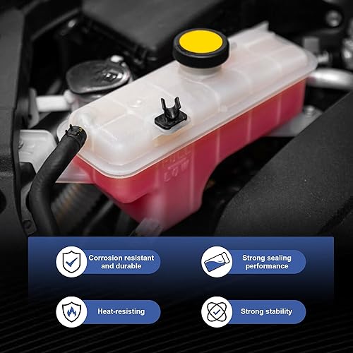 Miniatura 7 de DR104002 Tanque de depósito de refrigerante con tapa compatible con 2013-2021 Peterbilt 579 2013-2018 Kenworth T680 2014-2018 Kenworth T880 CP237001