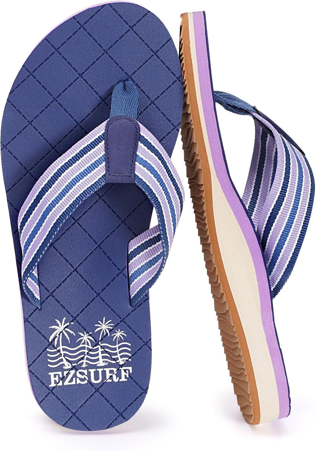 Womens Flip Flops Comfortable Summer Beach Slippers with Arch Support