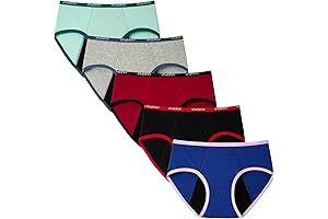 Growing Girls Starter Pack: 5 Period Panties (Size Guide Ages 10-16)