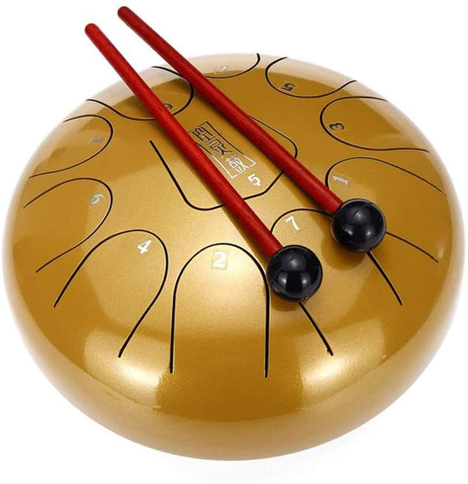 Tamburo Lingua In Acciaio Per Bambini - 7,6 Cm Con 6 Tonalità E Mazzuolo - Foto 3