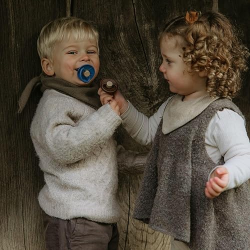 Miniatura 129 de FRIGG - Chupete de goma natural para bebés Daisy, hecho en Dinamarca, sin BPA (aurora/blanco brillante, 0-6 Meses), paquete de 2 unidades