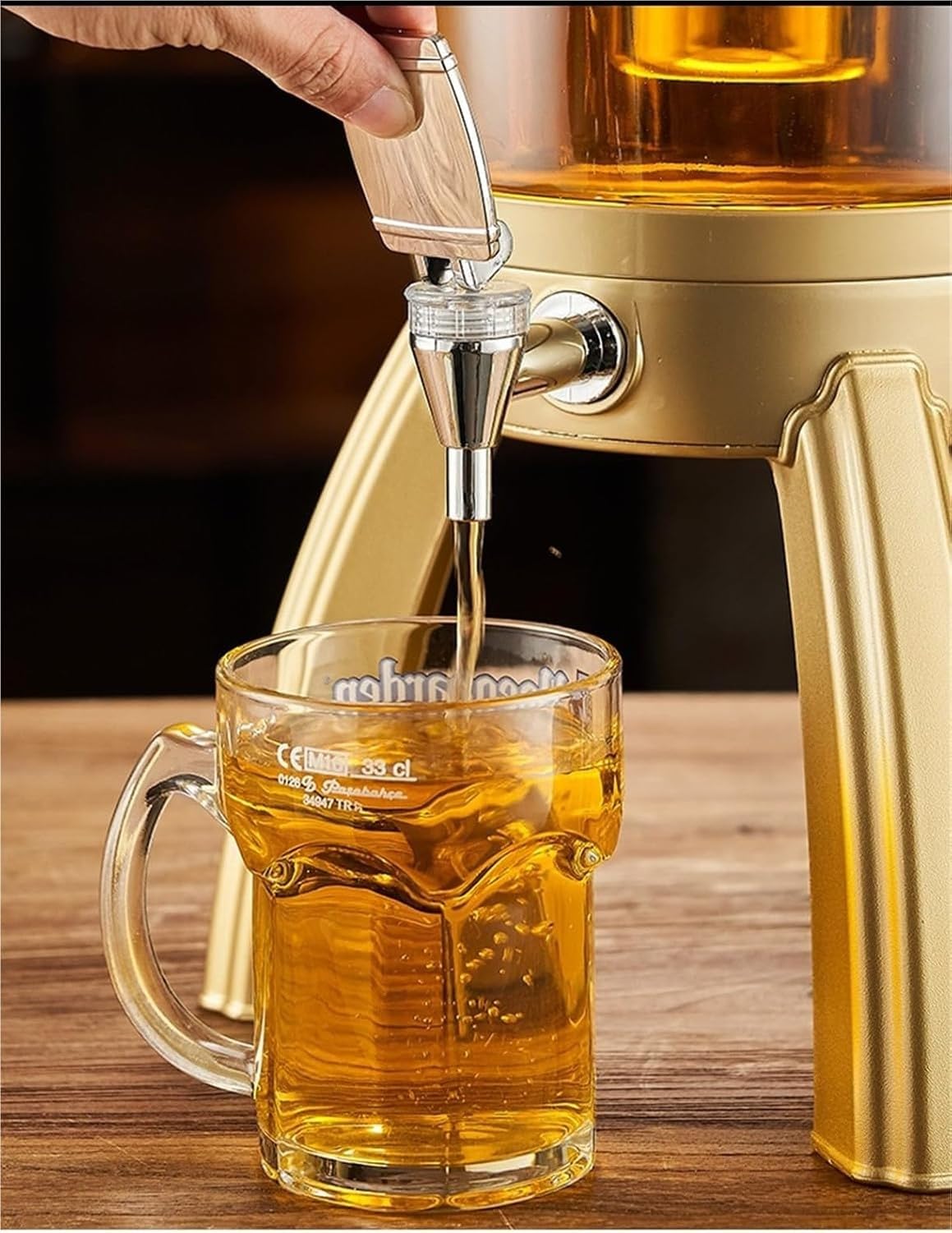 Servidor de Zumo para Fiestas, dispensador de Bebidas para Eventos y Bar en casa, contenedor de Agua Grande, Blanco, 25,5x41,5 cm