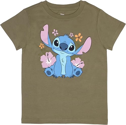 Miniatura 6 de Disney Lilo & Stitch - Juego de 4 piezas para niñas, paquete de 4 camisetas de manga corta para niños y niños pequeños