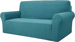 MAXIJIN Fundas de sofá Jacquard para 3 plazas, superelásticas y antideslizantes, para perros, apto para mascotas, 1 pieza de protector de muebles elásticos (3 plazas, azul pavo real)