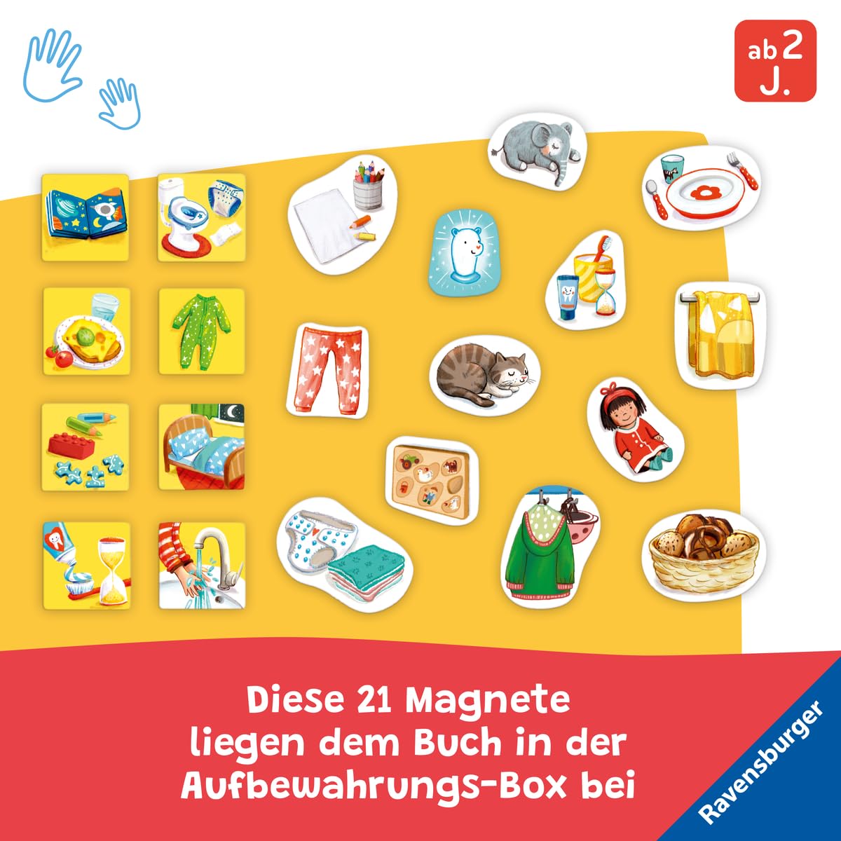 Mein großes Magnetbuch: Das machen wir am Abend - Magnet-Spielbuch ab 2 Jahren, Bilderbuch: Mit 21 Magneten