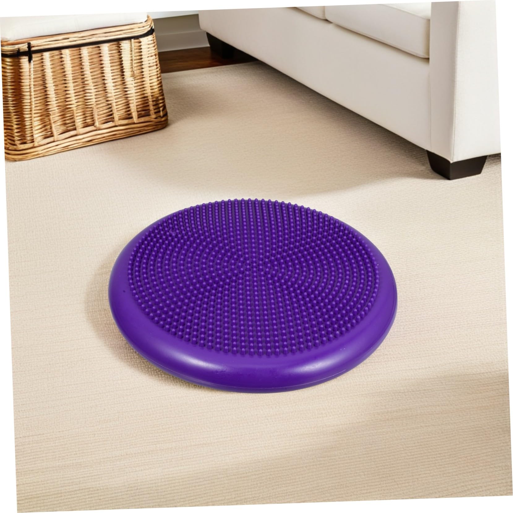 Alasum Cuscino Gonfiabile per Equilibrio Ergonomico in Pvc Pompa a Mano, Tappetino Fitness Spessore Spesso per Pilates e Sollievo dal Dolore alla Schiena