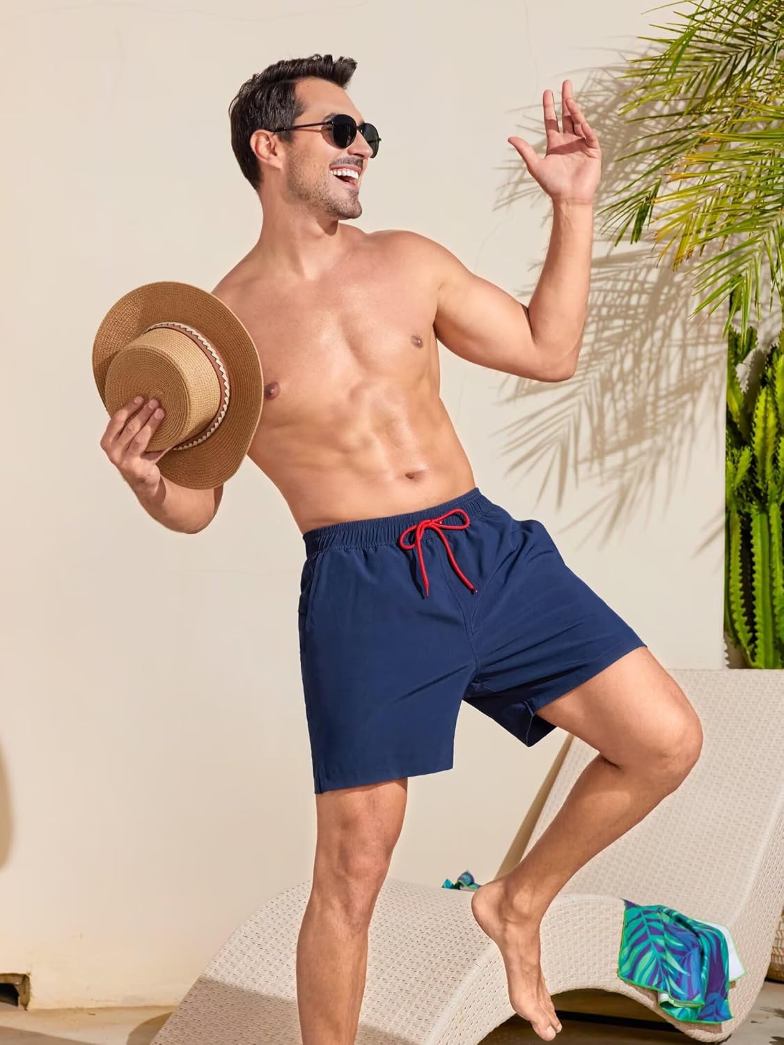 SILKWORLD Men's Swim Trunks Quick Dry Bathing Suits 6 Inch Swimming Shorts with Compression Liner and Zipper Pockets - Image 5