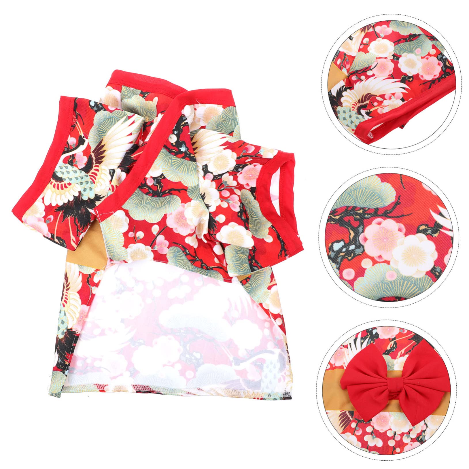 SUPVOX 3pezzi Kimono Giapponese Per Cani Abbigliamento Elegante Per Corgi e Altri Pet Vestito Per Occasioni Speciali e Feste Abbigliamento Per Animali Domestici Morbido e Lavabile