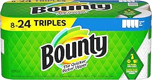 Bounty Select-A-Size Paper Towels, 8 Triple Rolls, White, 135 Sheets Per Roll