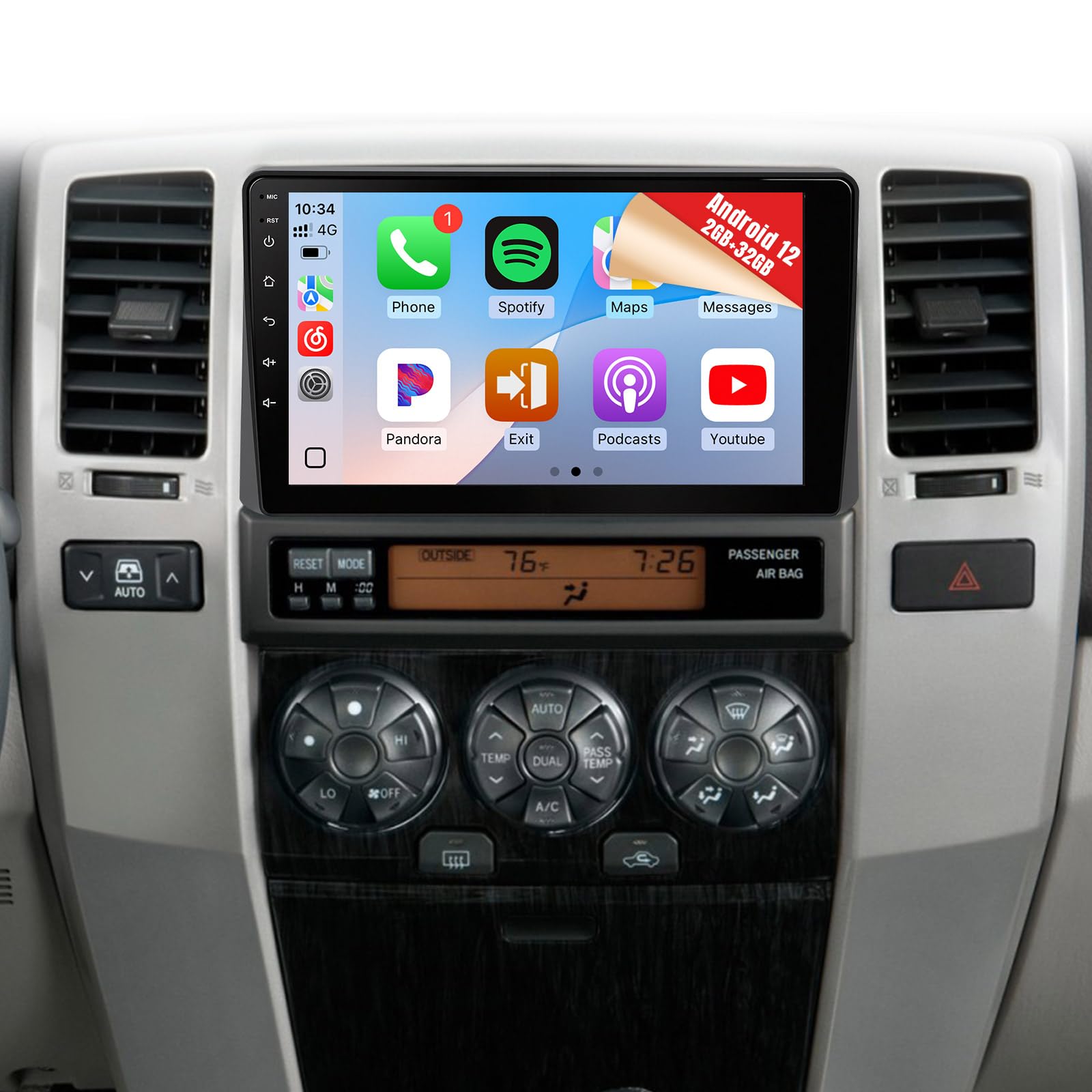 Photo 1 of Naifay 8Core Android Car Stereo for Toyota 4Runner 2003-2009 Radio Upgraded(Fit J.B.L Version), 9inch IPS Touch Screen for 4Runner with CarPlay/Android Auto/Bluetooth/GPS/WiFi/SWC/Camera+Canbus