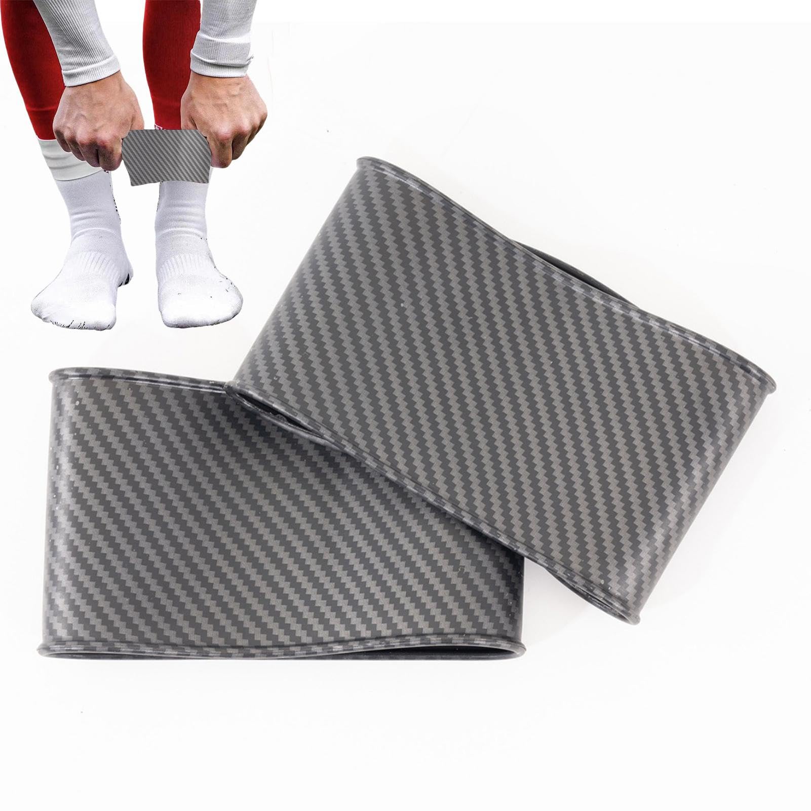 4 Sangles De Fixation Pour Protège-tibias De Football – Ajustables, Antidérapantes, Pour Jeunes Et Adultes (blanc/noir)