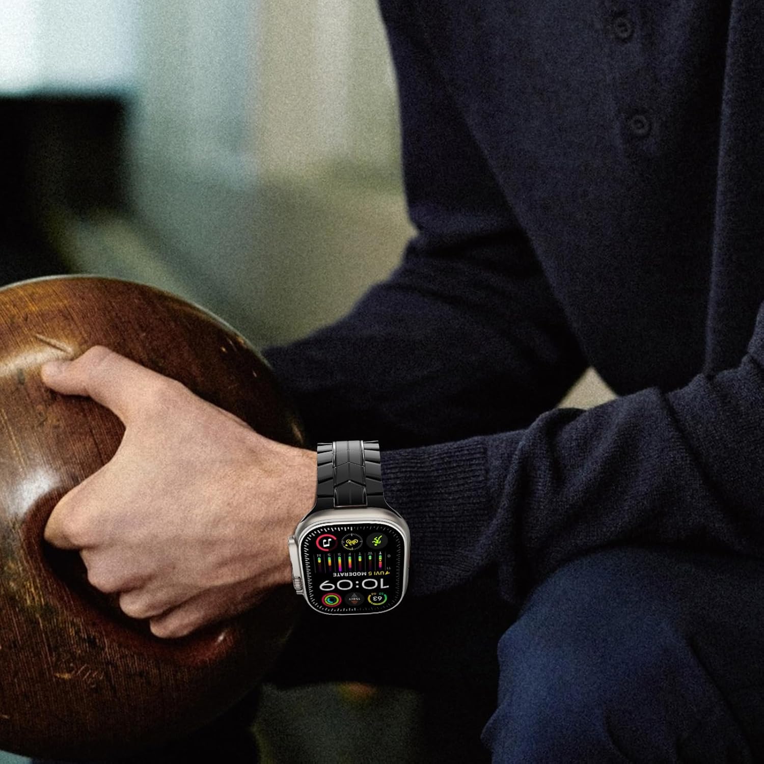 NewWays Grade 2 Titanium Band Compatible with Apple Watch Band