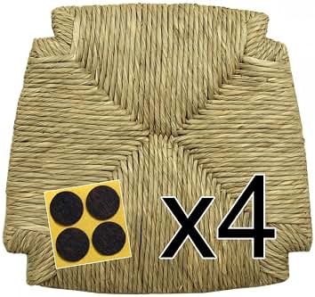Fondelli In Paglia 40,8x40,8 Cm – Set Di 2, Prodotti In Italia Con Feltrini Omaggio!
