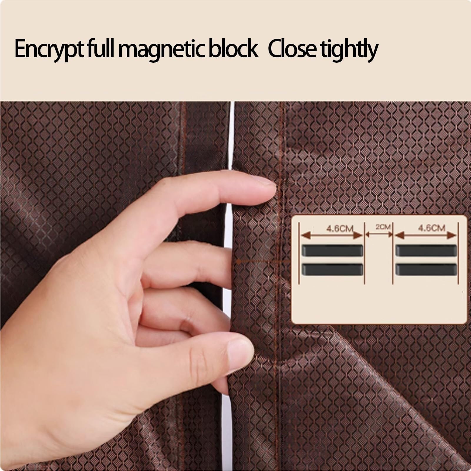 Tenda per porta con isolamento termico magnetico, copertura isolata antivento cotone poliestere caldo invernale, tenda d'ingresso insonorizzata(110x220cm)