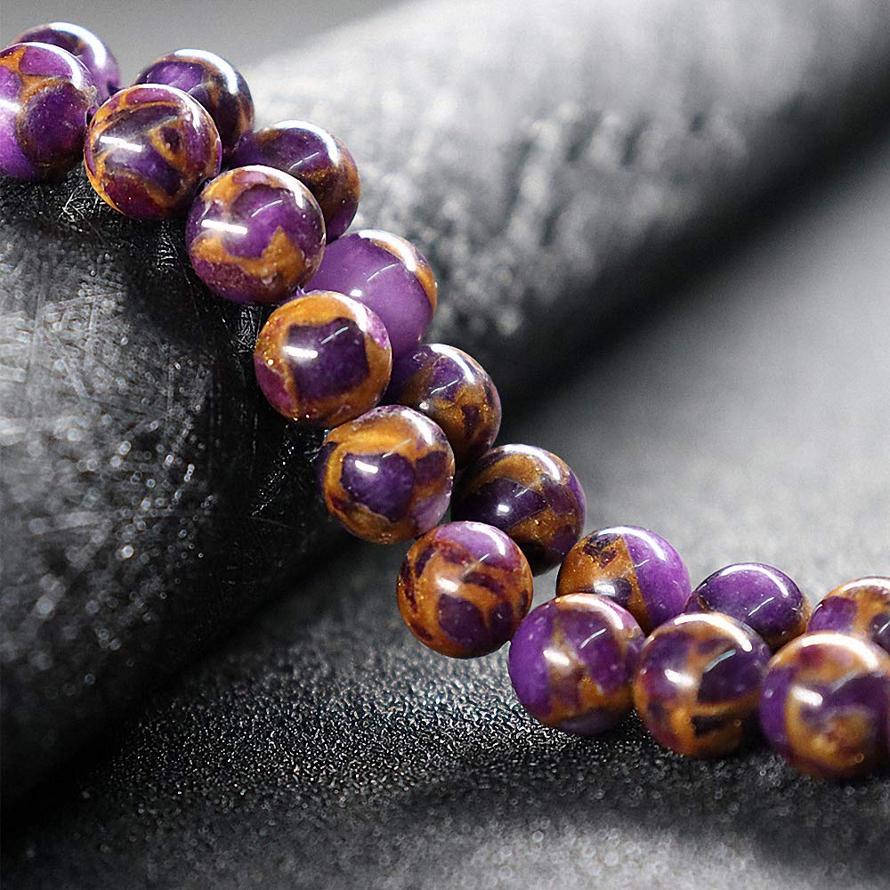 Natural Stone Beads Gemstone Round Loose Beads for Bracelet Necklace Earrings Jewelry Making DIY Crafts Design(1strand 12mm 30pcs)