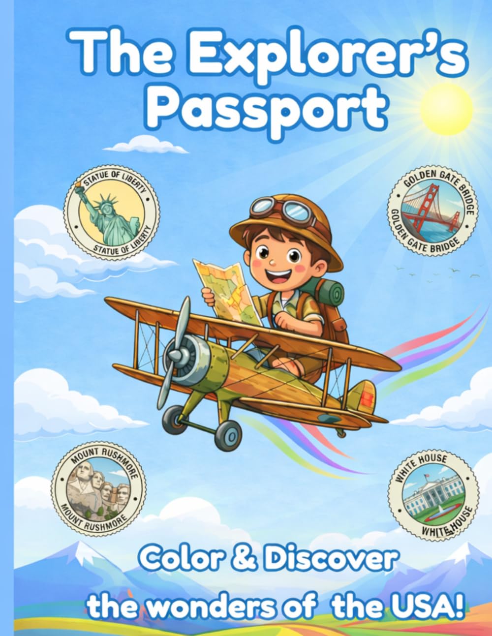 The Explorer's Passport: Color & Discover the wonders of the USA!