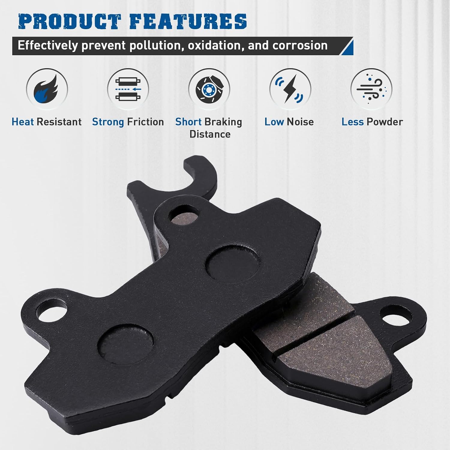 Brake Pads Front and Rear for Kawasaki EX250 Ninja 250R 2008-2012 EX300 Ninja 300 2013-2016 KVF750 Brute Force 650 KL650 KLR650 2008-2016