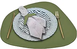 Jogo Americano Stone Com Porta Copos Linha Ecológica Esmeralda - Kit Com 6 Unidades