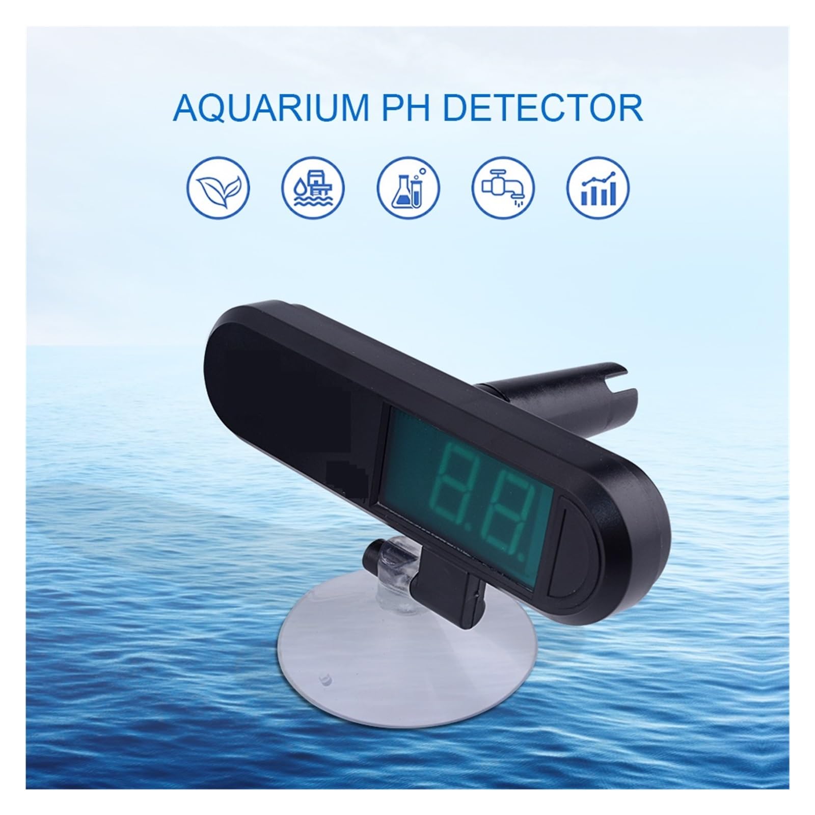 Medidor de PH Monitor acuario digital alta precisión Probador calidad del agua en línea Sonda prueba MedicióN Precisa